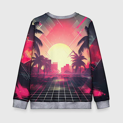 Детский свитшот GTA 6 retro abstract logo / 3D-Меланж – фото 2