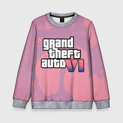 Свитшот детский GTA 6 pink, цвет: 3D-меланж