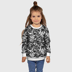 Свитшот детский Автотюнинг - запчасти, цвет: 3D-белый — фото 2