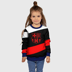 Свитшот детский Barcelona stripes sport, цвет: 3D-синий — фото 2