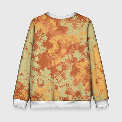 Детский свитшот Зеленый древесный дракон с листьями / 3D-Белый – фото 2