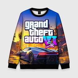 Свитшот детский Grand theft auto 6 street vice city, цвет: 3D-черный