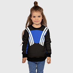 Свитшот детский Олимпийка 90х - полоски, цвет: 3D-черный — фото 2