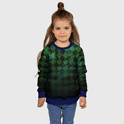 Свитшот детский Ромбовой паттерн, цвет: 3D-синий — фото 2