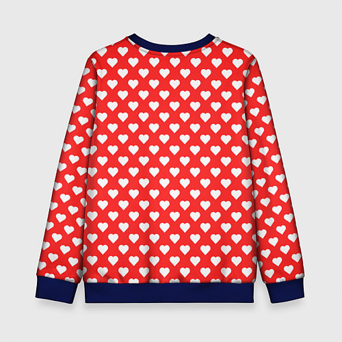 Детский свитшот Сердечный фон / 3D-Синий – фото 2
