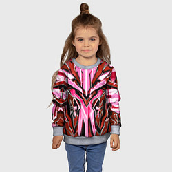 Свитшот детский Розовый кибер доспех, цвет: 3D-меланж — фото 2