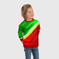 Свитшот детский Расцветка Зеленоградского флага, цвет: 3D-красный — фото 2