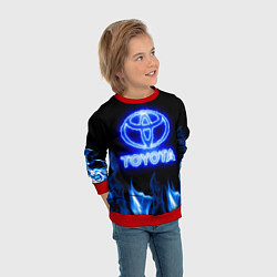 Свитшот детский Toyota neon fire, цвет: 3D-красный — фото 2