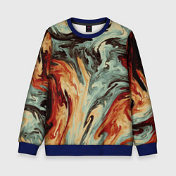 Свитшот детский Песчаные волны, цвет: 3D-синий