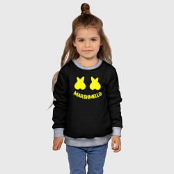 Свитшот детский Christopher Comstock yellow logo, цвет: 3D-меланж — фото 2