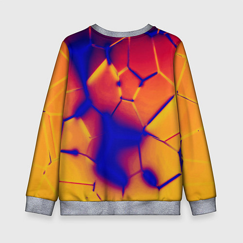 Детский свитшот Плиты разломы сепия негатив / 3D-Меланж – фото 2