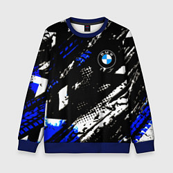 Свитшот детский BMW stripes color auto sport, цвет: 3D-синий