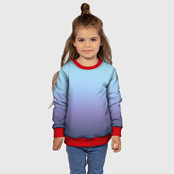 Свитшот детский Градиент фиолетово голубой, цвет: 3D-красный — фото 2