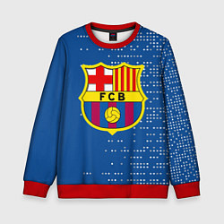 Свитшот детский Футбольный клуб Барселона - логотип крупный, цвет: 3D-красный