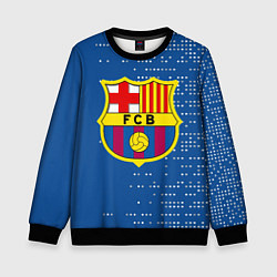 Свитшот детский Футбольный клуб Барселона - логотип крупный, цвет: 3D-черный