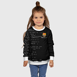 Свитшот детский Футбольный клуб барселона - логотип, цвет: 3D-белый — фото 2