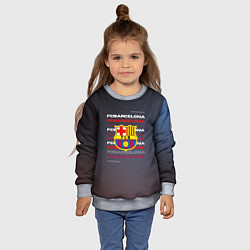 Свитшот детский Логотип футбольный клуб Барселона, цвет: 3D-меланж — фото 2