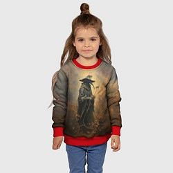 Свитшот детский Чумной доктор в балахоне, цвет: 3D-красный — фото 2