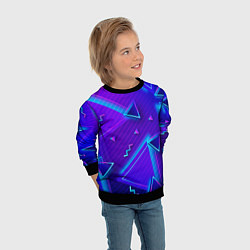 Свитшот детский Neon Pattern colored, цвет: 3D-черный — фото 2