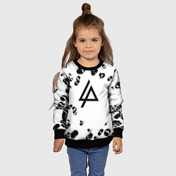 Свитшот детский Linkin park краски текстура, цвет: 3D-черный — фото 2