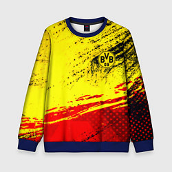 Свитшот детский Borussia color краски спорт, цвет: 3D-синий