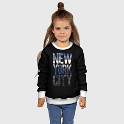 Свитшот детский New York City - USA, цвет: 3D-белый — фото 2
