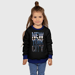 Свитшот детский New York City - USA, цвет: 3D-синий — фото 2
