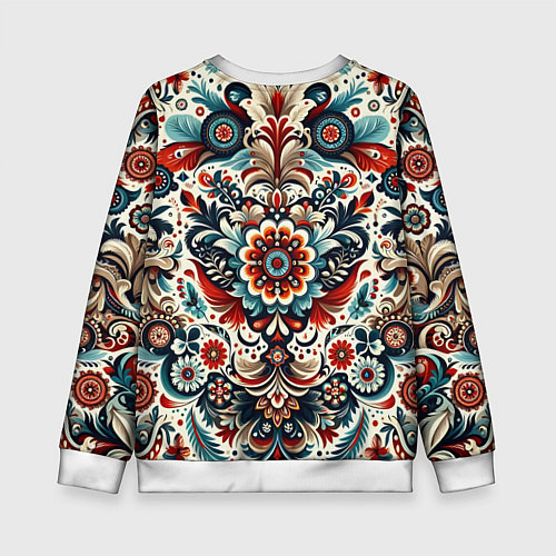 Детский свитшот Словенский паттерн / 3D-Белый – фото 2