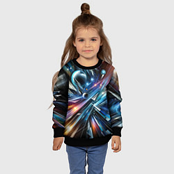 Свитшот детский Космос - футуризм, цвет: 3D-черный — фото 2