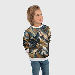 Свитшот детский Золотые горы, цвет: 3D-белый — фото 2