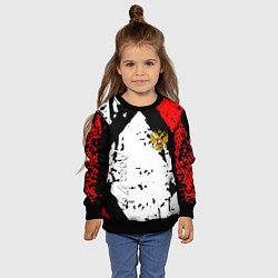 Свитшот детский Россия краски текстура, цвет: 3D-черный — фото 2