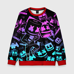 Детский свитшот Marshmello neon pattern