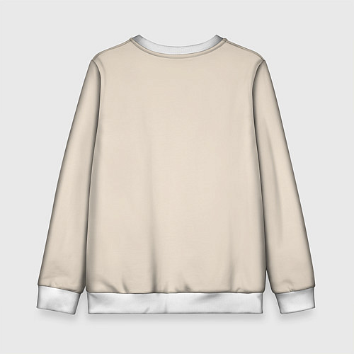 Детский свитшот Корова на бежевом фоне / 3D-Белый – фото 2