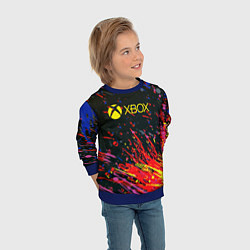 Свитшот детский Xbox краски текстура, цвет: 3D-синий — фото 2