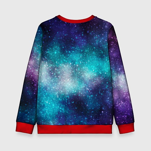 Детский свитшот Космические туманности / 3D-Красный – фото 2