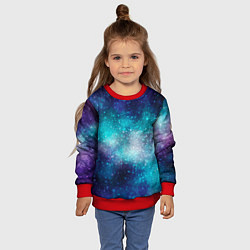 Свитшот детский Космические туманности, цвет: 3D-красный — фото 2