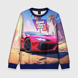 Свитшот детский GTA 6 logo auto style, цвет: 3D-синий