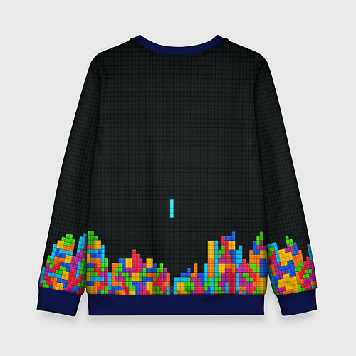 Детский свитшот Doom x tetrix коллабарация / 3D-Синий – фото 2