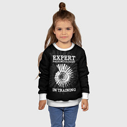 Свитшот детский Expert paleontologist in training, цвет: 3D-белый — фото 2