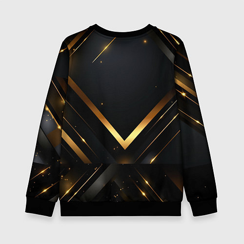 Детский свитшот Gold luxury black abstract / 3D-Черный – фото 2