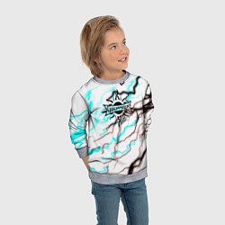 Свитшот детский Godsmack storm текстура, цвет: 3D-меланж — фото 2