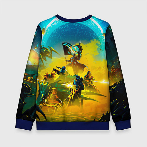Детский свитшот Helldivers 2: Battle / 3D-Синий – фото 2