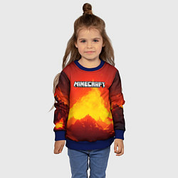 Свитшот детский Мир minecraft, цвет: 3D-синий — фото 2