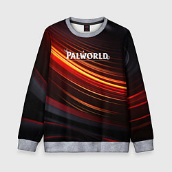 Свитшот детский Palworld logo black orange, цвет: 3D-меланж