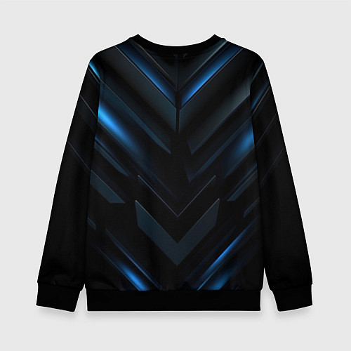 Детский свитшот Palworld logo blue neon abstract black / 3D-Черный – фото 2