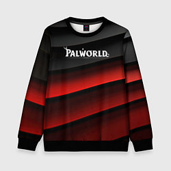 Свитшот детский Palworld logo black red abstract, цвет: 3D-черный