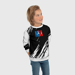 Свитшот детский Basketball текстура краски nba, цвет: 3D-белый — фото 2