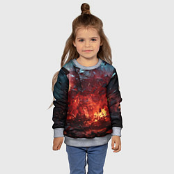 Свитшот детский Абстрактный взрыв, цвет: 3D-меланж — фото 2