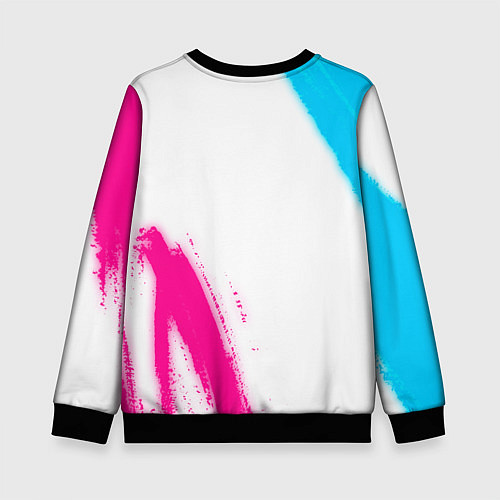 Детский свитшот Ajax neon gradient style вертикально / 3D-Черный – фото 2