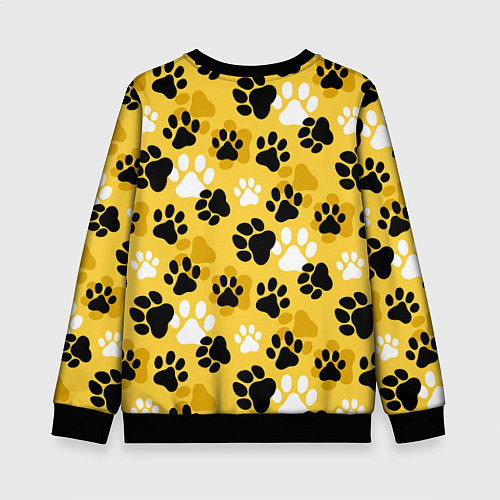 Детский свитшот Собачьи следы / 3D-Черный – фото 2